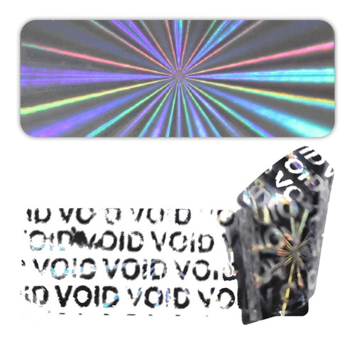 1000 Mil Hologramas Adhesivo Sticker Seguridad Void 35x13mm