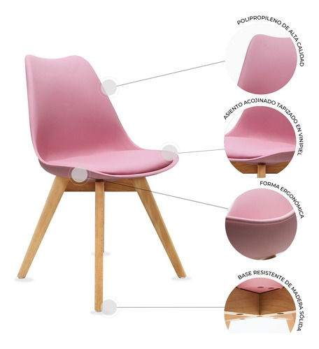 Mesa Frankfurt Piedra 80 Marqu Con 4 Sillas Frankfurt Rosa