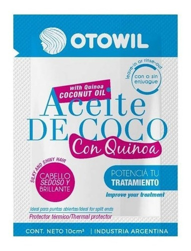 Otowil Aceite De Cocos Tratamiento Capilar 24 Sob X 10ml