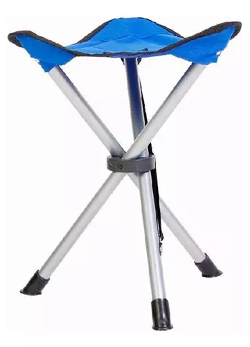 Silla plegable de taburete de camping plegable de tres patas, taburete  plegable de triángulo de pesca portátil, taburete de trípode plegable