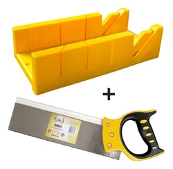Comprar Kit Gabarito Caixa Meia Esquadria + Serrote Costa 12 no Mercado Livre