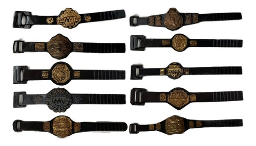 Cinturones De Campeonato Para Muñecos Luchadores - 10 Piezas