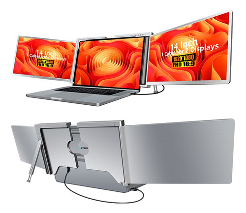 Extensor Tela Laptop Vedo Full Hd Triplo Moldura Ultrafina