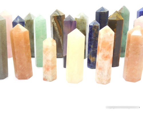 Cristal Kit 10 Pontas Geradoras Várias Cores Pedra Natural