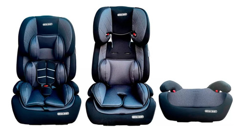 Butaca Booster Auto Bebe Mega Baby Volt Con Isofix 9-36 Kg Color Negro Booster Megababy Volt Isofix