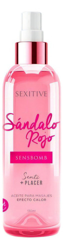 Aceite Masajes Efecto Calor Sensbomb Sandalo Rojo Sexitive