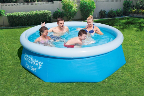 Piscina inflable Bestway de 2.300 litros, 2,44 m x 66 cm, Fast Se