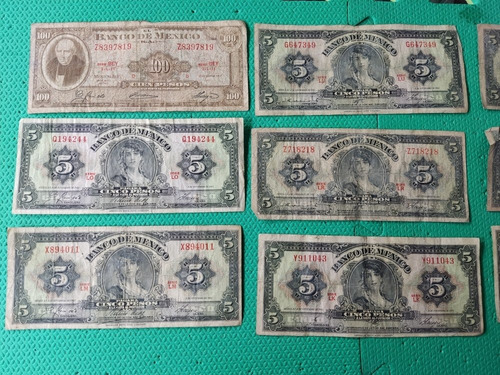 Lote De Billetes Antiguos Envío Gratis 10 Billetes Viejos (Usado)