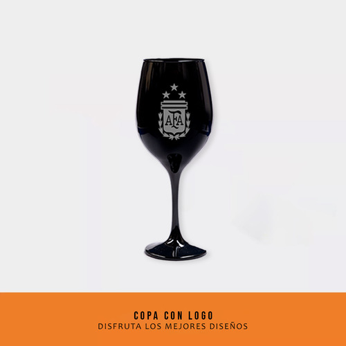 Box Afa Seleccion De Una Copa Negra Grabada Regalo Ideal