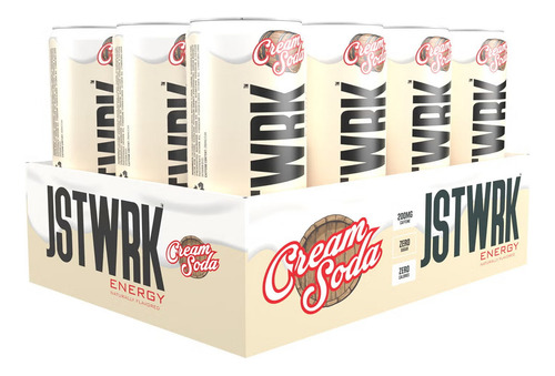 Jst Wrk Energy 12oz 12pack Cream Soda