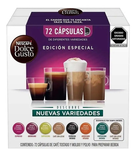 Nescafé Dolce Gusto 72 Cápsulas Variedad Edición Especial