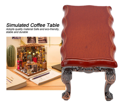 Mesa De Café Mini Furniture Con Diseño De Casa De Muñecas Mo
