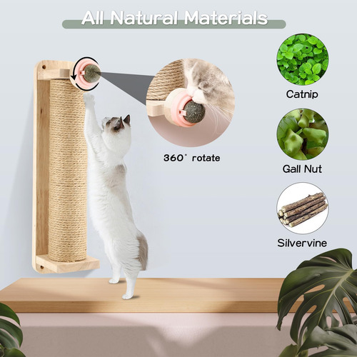 Poste Rascador Para Gatos Con Bola De Hierba Gatera Torre Ra