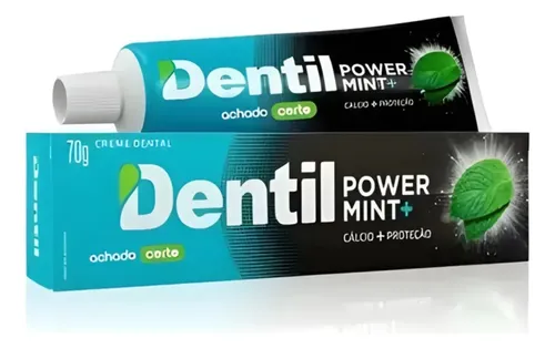 Kit 12 Creme Dental Dentil Power Mint Sem Fluor Com Calcio