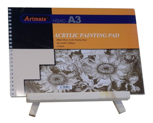 Block Acrilico Artmate A3 400g 12h Espiralado Ahsac-a3