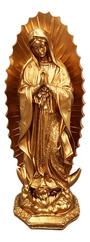 Estatua De María Santísima Decoración Escultura Dorado