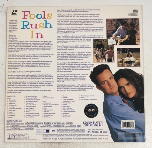 Imagen 2 de 2 de Fools Rush In - Laser Disc - Salma Hayek - Matthew Perry