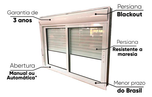 Janela Com Persiana Externa Automática - Melhor Prazo