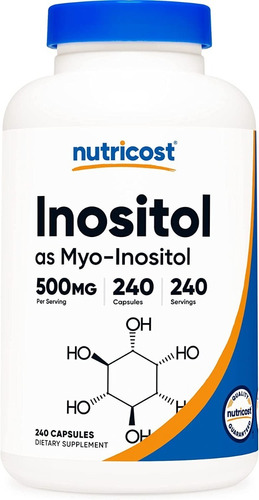Myo Inositol 500mg Con 240 Capsulas Nutricost Importado