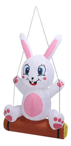Decoración Inflable Con Diseño De Conejo De Pascua, Led, 3,9