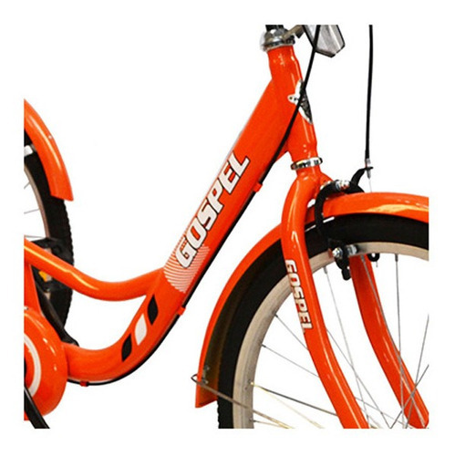 Triciclo Rodada 24 Naranja Canasta Trasera Pl7001 Gospel