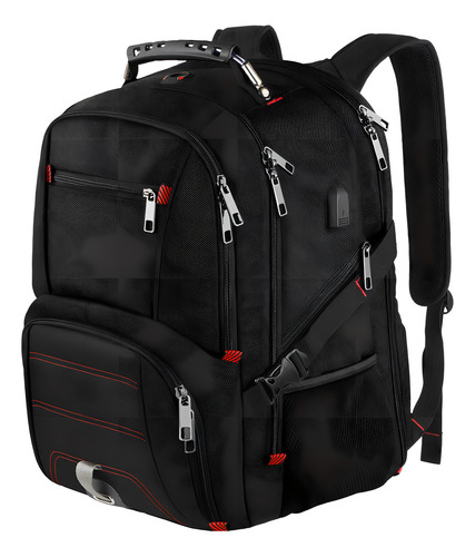 Mochila De Viaje Para Laptop, Mochila Extra Grande De 50 Li. Color Rfid 17.3 Pulgadas Negro