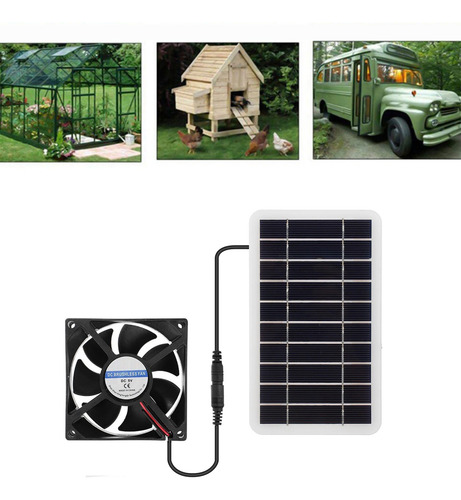 Ventilador De Panel Solar Portátil LG De 2 W Y 5 V, Para Pat