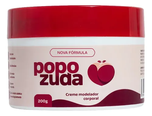 Popozuda Cream Creme Para Glúteos Mais Firmes Uniformes 200g Fragrância Floral