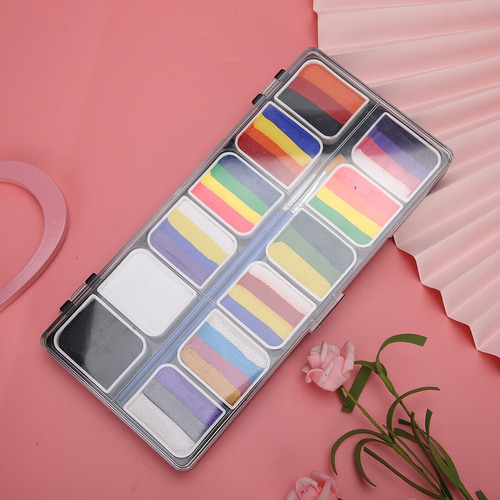 Pintura Facial Y Corporal De 12 Colores A Base De Agua Para