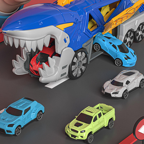 Kids Play Car Shark Launch Transporter Para Niños De 3, 4,