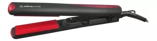 Planchita de pelo Ultracomb Gloss AP-4402 negra y roja 220V