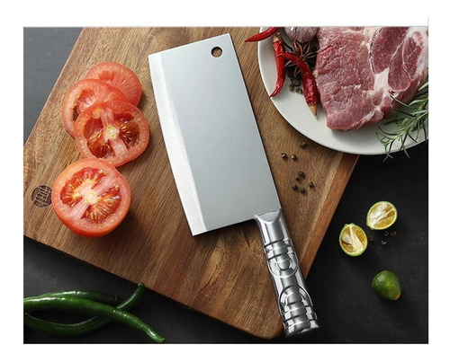 Cuchillo Con Acero Inox Y Madera, Mxrpp-001, 1 Pza, 32x11x3c Color Plata