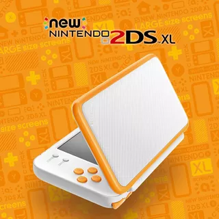 Nintendo New 2ds Xl Color Blanco Y Naranja 64 Gigas *libre*