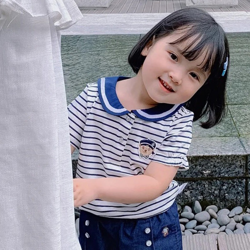 Peruca Infantil Bob Preto Com Franja