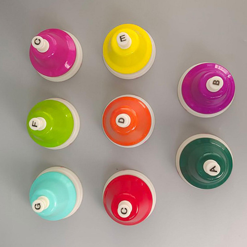 Conjunto De Sinos De Mesa Coloridos Para Crianças -