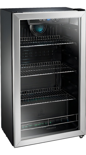 Refrigerador Insignia 115 Latas Acero Inoxidable Color Plateado