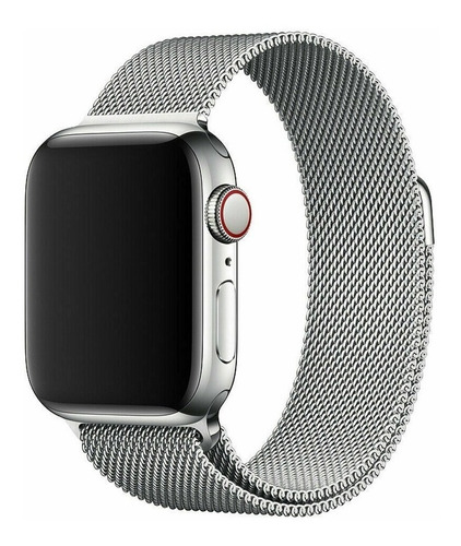 Correa Acero Key Compatible Con Apple Watch 42mm Plata