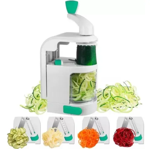 Cortador Vegetales Espiral Rallador Verdura Spaguetti Manual