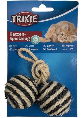 Juguete Trixie Para Gatos 2 Pelotas Sisal 4.5cm 