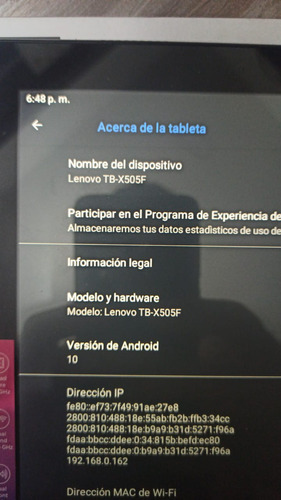 Tablet  Lenovo Tab M10 Tb-x505f 10.1  32gby 2gb Memoria Ram