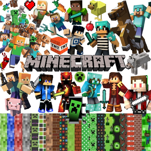 Kit Imagenes Png Minecraft Cliparts Más Papeles Digitales 