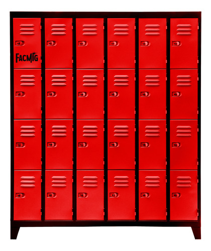 Lockers Metálicos 24 Puertas Marca Facmig Chapa 22 Reforzado