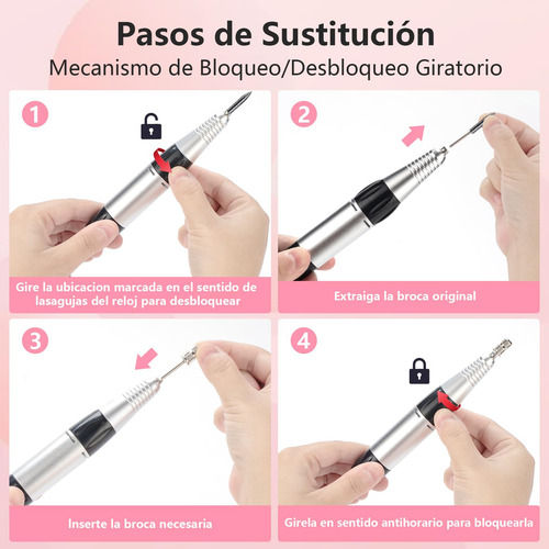 Drill Para Uñas, Torno Eléctrico Para Uñas De 35000 Rpm,