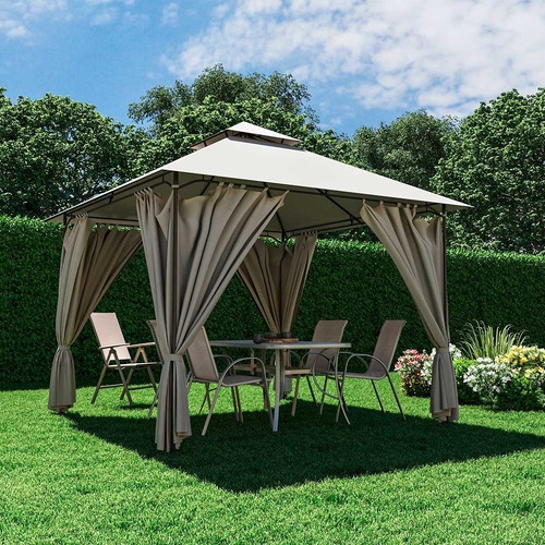 Pérgola Toldo Con Cortinas 3 X 3 Envío A Provincia