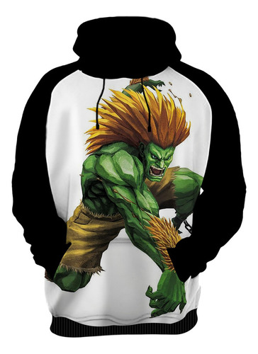 Blusa Moletom Blanka Street Fighter Luta Jogo Videogame 2+