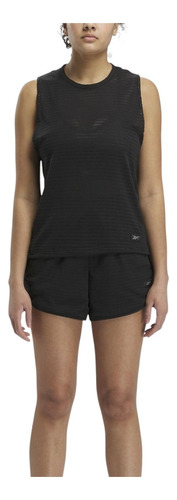 Playera Reebok Mujer Perforated Tank Negro Entrenamiento