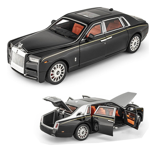 Coche Metálico Miniatura Rolls Royce Phantom Techo Estrellas