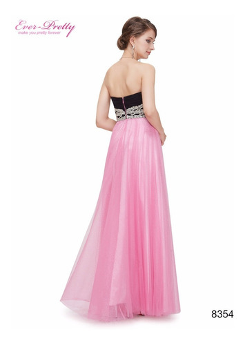 Increible Vestido Importado Straples Corazon Tul Moda Pasión