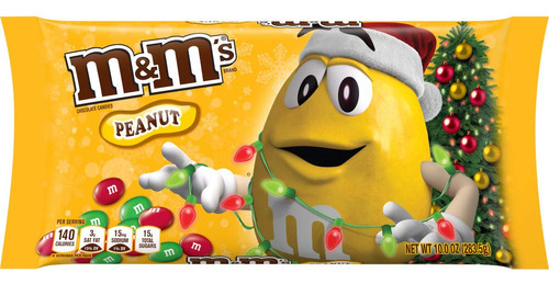 M&m's - Caramelos De Chocolate Y Mani Para Navidad, Bolsa De