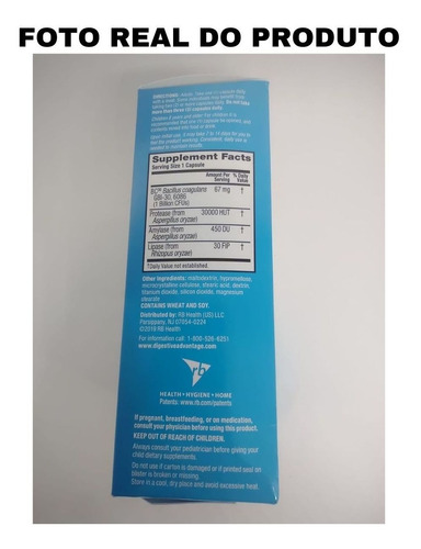 Imagem 6 de 8 de Digestive Advantage 96 Cap Enzima Para Intolerância Lactose